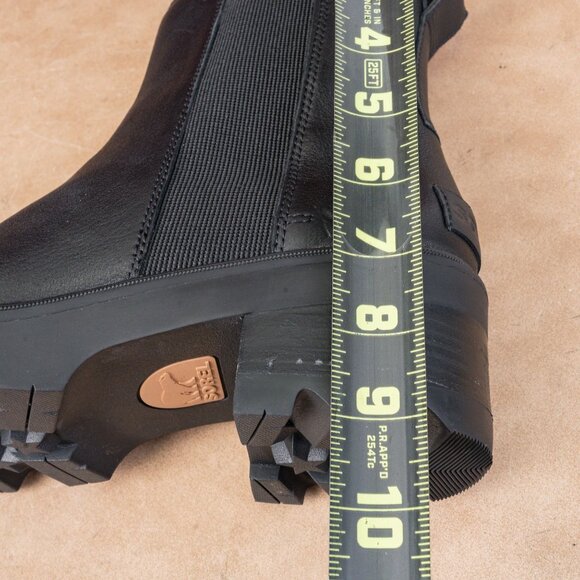 Sorel Women Joan Now Black Leather Waterproof Elastic Chelsea Ankle Boots sz 11 - Picture 6 of 8